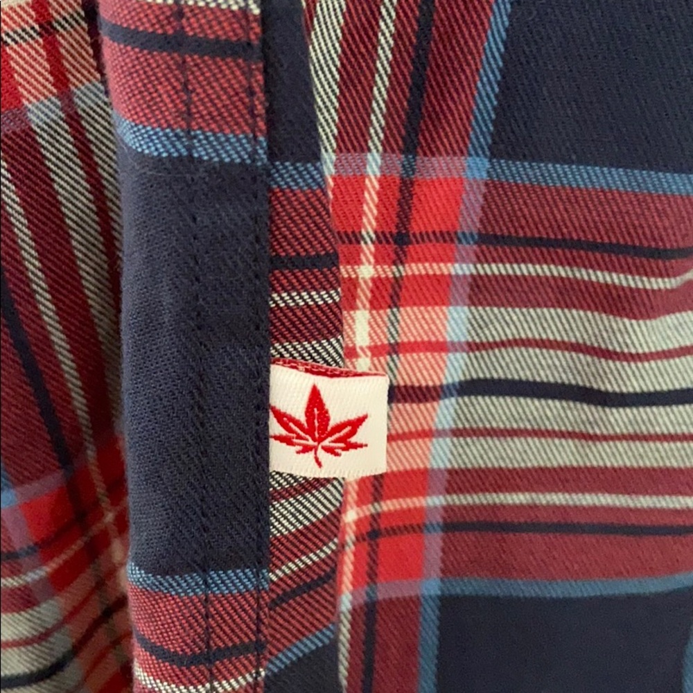 BOAST Mens Red and Blue Plaid Long Sleeve Button Down Shirt Size Small - Picture 7 of 8
